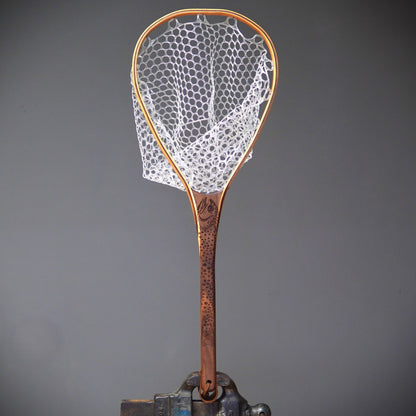 Fat Jake 16"x12" - Brook Trout Engraved - Natural Fly Fishing Traditional Landing Net - Handcrafted & Made in USA - Hazy Fly Fishing