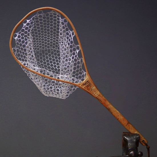 Fat Jake 16"x12" - Burl Fly Fishing Traditional Landing Net - Handcrafted & Made in USA - Hazy Fly Fishing
