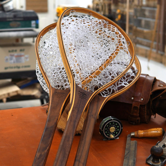Fat Jake 16"x12" - Natural Fly Fishing Traditional Landing Net - Handcrafted & Made in USA - Hazy Fly Fishing
