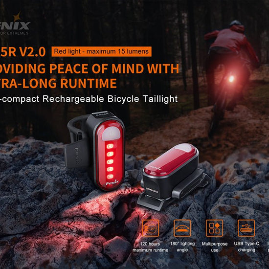 Fenix BC05R V2.0 Rechargeable Bicycle Tail Light - Hazy Fly Fishing