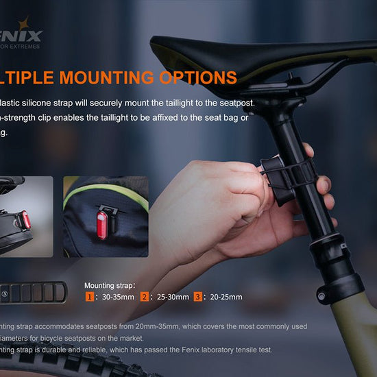 Fenix BC05R V2.0 Rechargeable Bicycle Tail Light - Hazy Fly Fishing