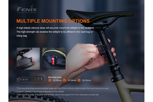 Fenix BC05R V2.0 Rechargeable Bicycle Tail Light - Hazy Fly Fishing