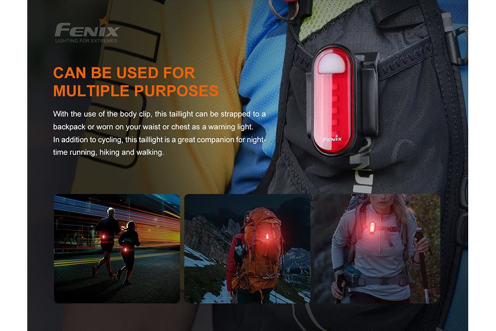 Fenix BC05R V2.0 Rechargeable Bicycle Tail Light - Hazy Fly Fishing