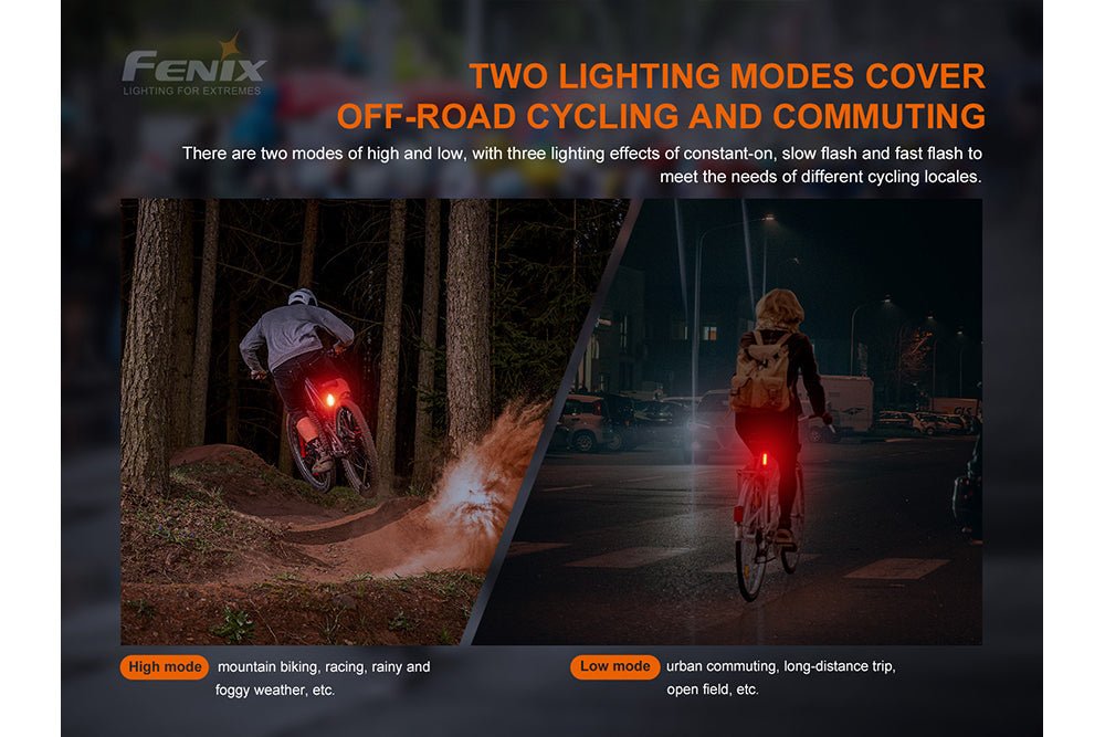 Fenix BC05R V2.0 Rechargeable Bicycle Tail Light - Hazy Fly Fishing