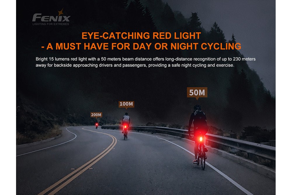 Fenix BC05R V2.0 Rechargeable Bicycle Tail Light - Hazy Fly Fishing