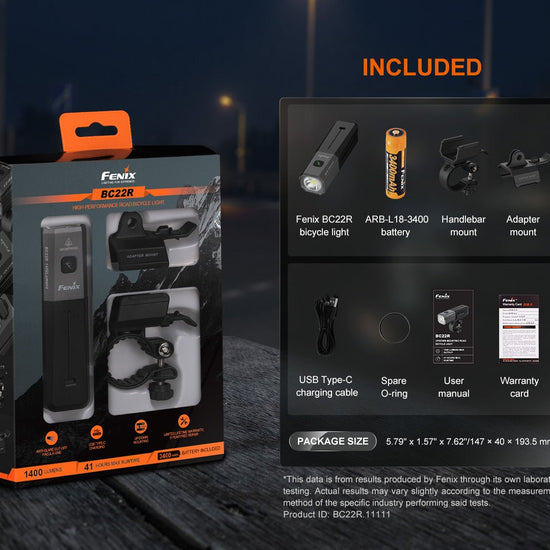 Fenix BC22R High - Performance Road Bike Light - Hazy Fly Fishing