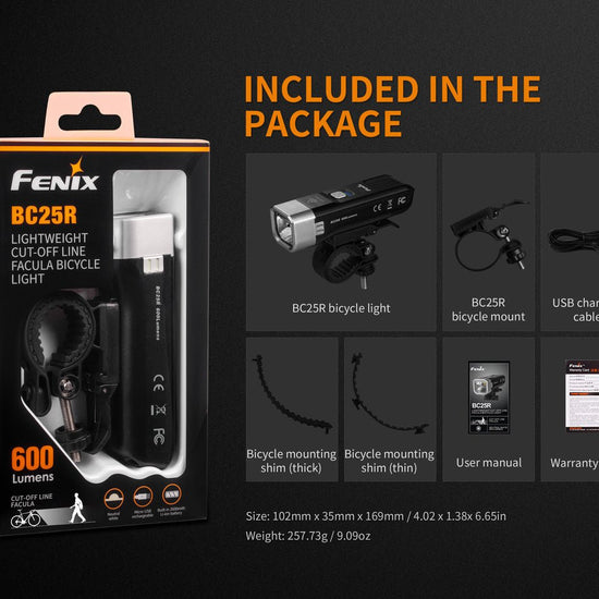 Fenix BC25R LED Bike Light - Hazy Fly Fishing
