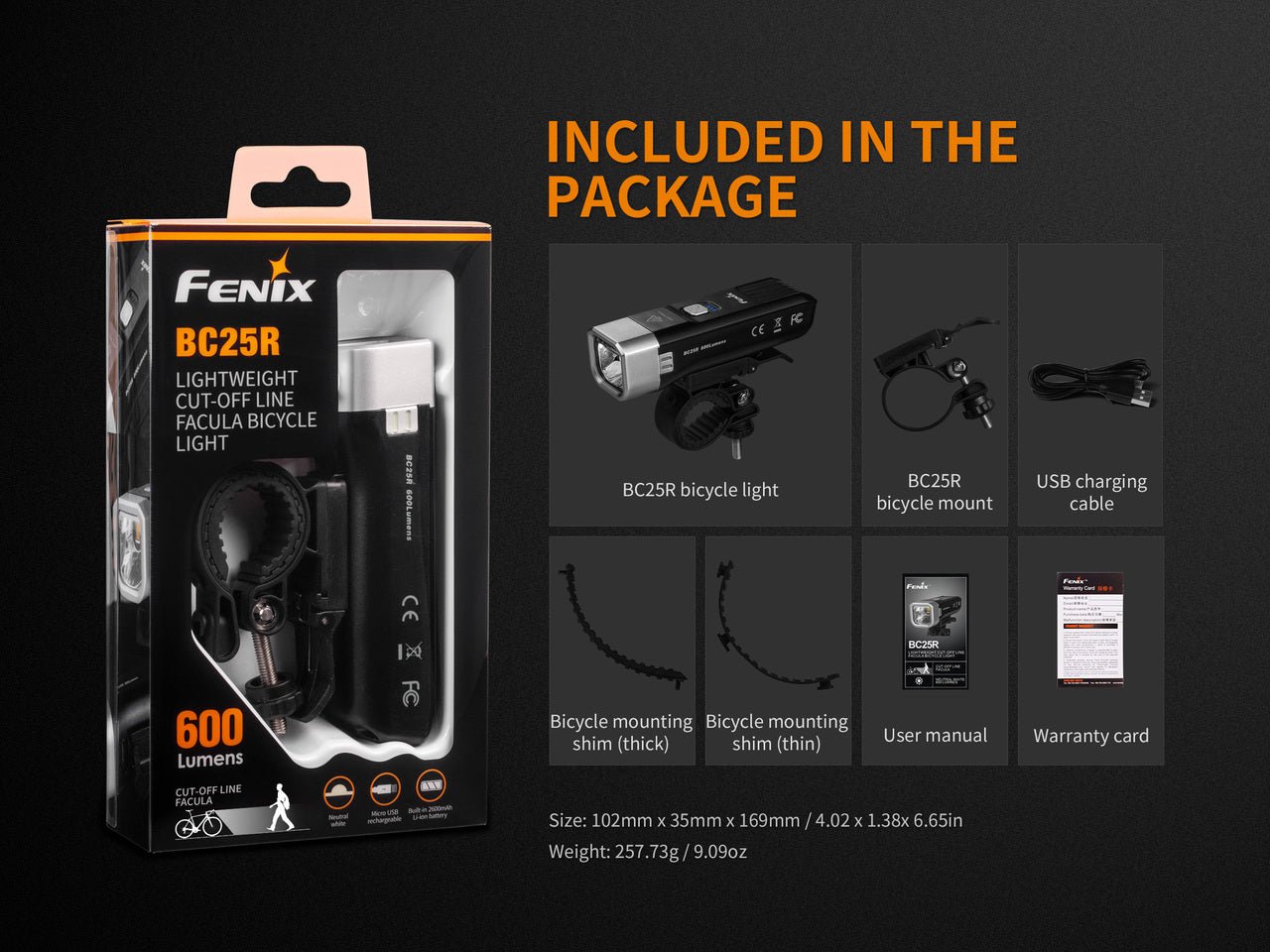 Fenix BC25R LED Bike Light - Hazy Fly Fishing