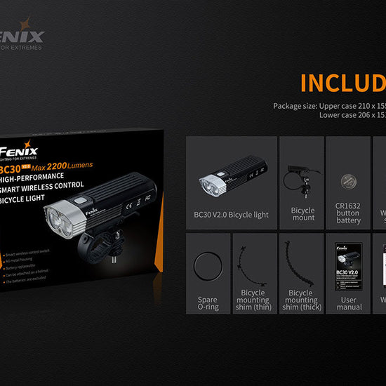 Fenix BC30 V2 LED Bike Light - Hazy Fly Fishing