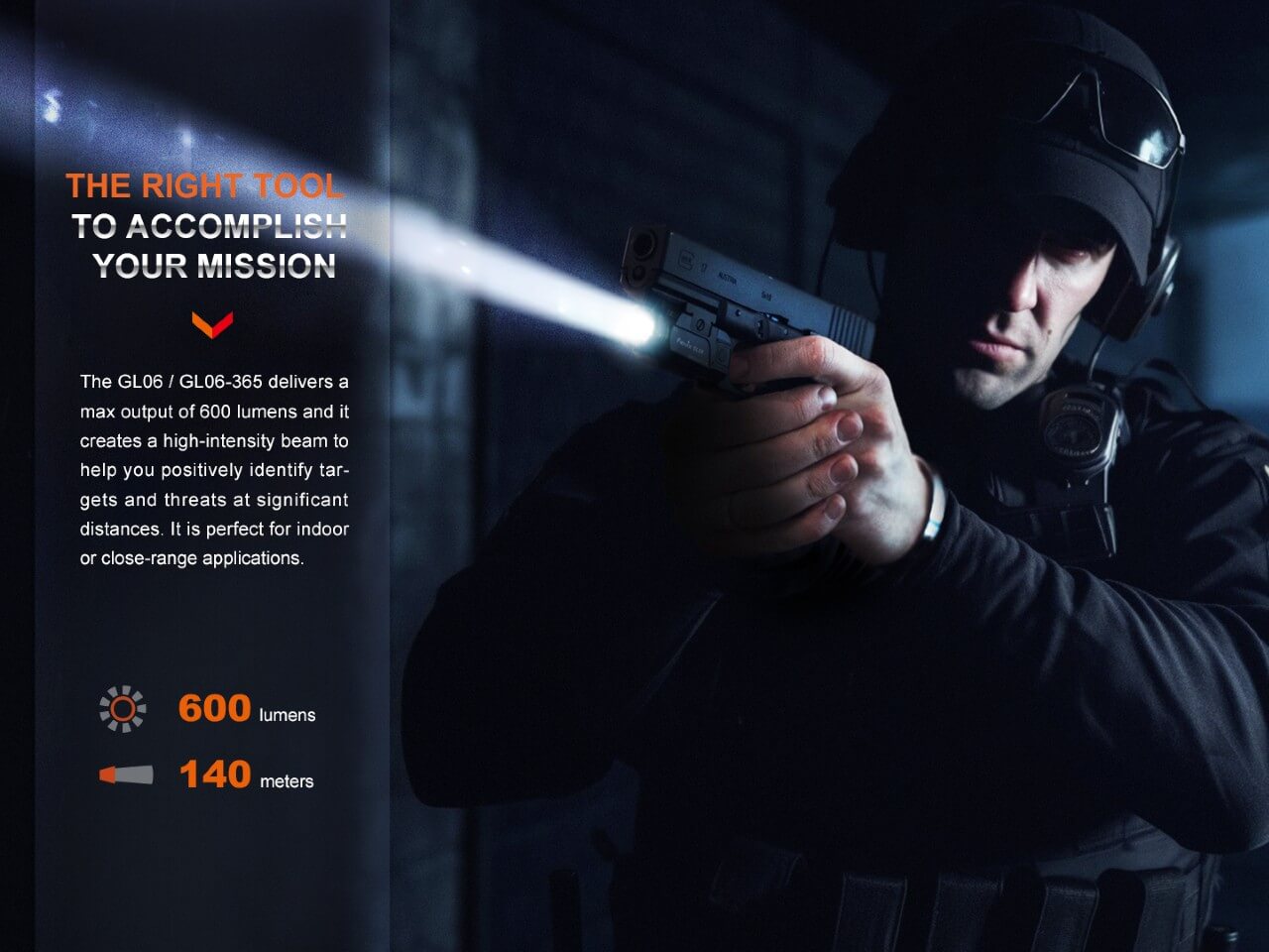 Fenix GL06 Pocket Pistol Tactical LED Light - 600 Lumens - Hazy Fly Fishing