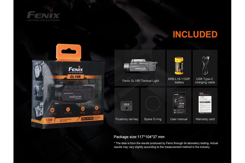 Fenix GL19R Rechargeable Tactical Light - Discontinued - Hazy Fly Fishing
