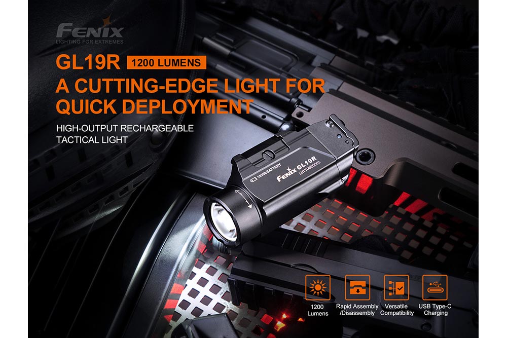 Fenix GL19R Rechargeable Tactical Light - Discontinued - Hazy Fly Fishing