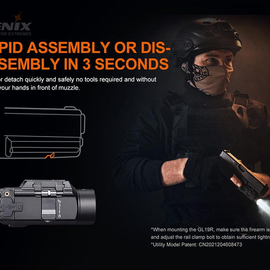 Fenix GL19R Rechargeable Tactical Light - Discontinued - Hazy Fly Fishing