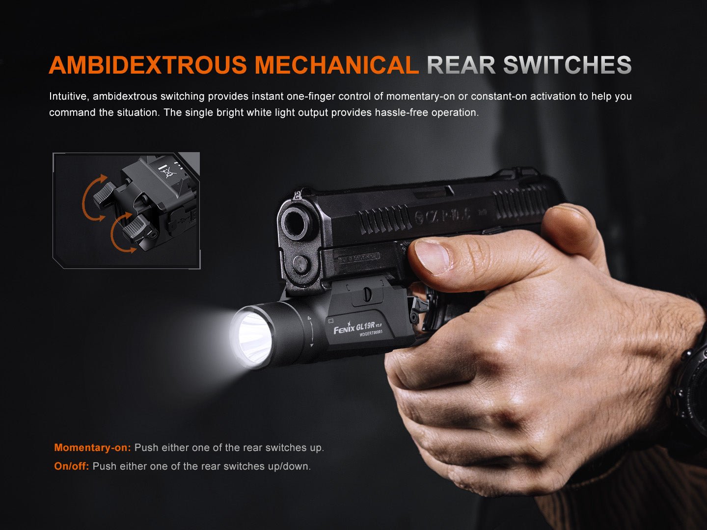 Fenix GL19R V2 Modular Switch Mounted Light - Hazy Fly Fishing