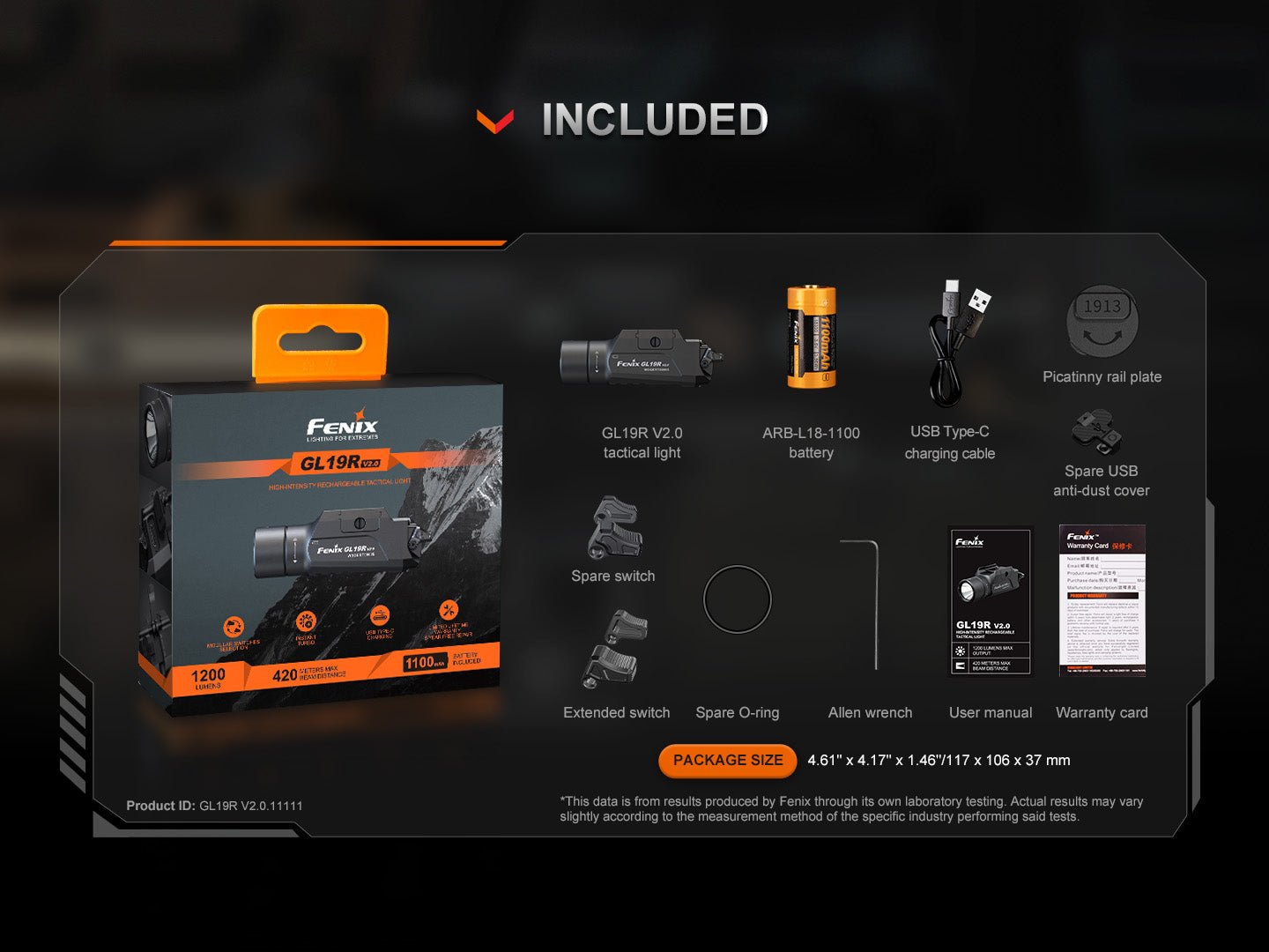 Fenix GL19R V2 Modular Switch Mounted Light - Hazy Fly Fishing