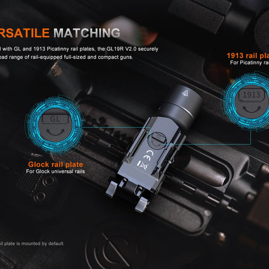 Fenix GL19R V2 Modular Switch Mounted Light - Hazy Fly Fishing