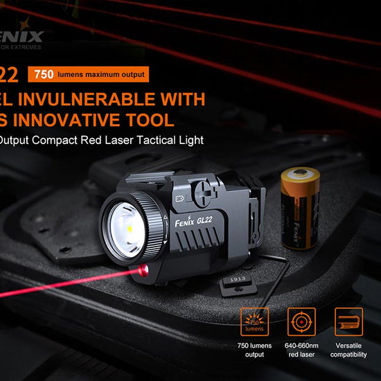 Fenix GL22 Tactical LED Light with Red Laser - Hazy Fly Fishing