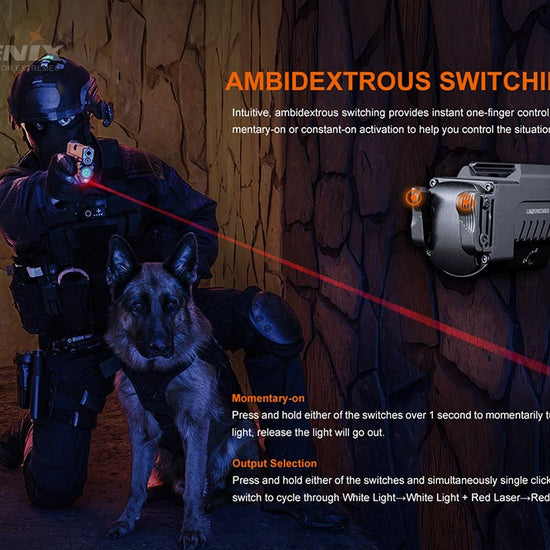 Fenix GL22 Tactical LED Light with Red Laser - Hazy Fly Fishing