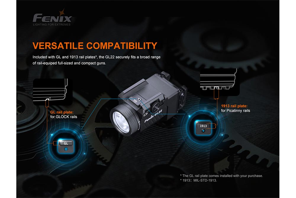 Fenix GL22 Tactical LED Light with Red Laser - Hazy Fly Fishing