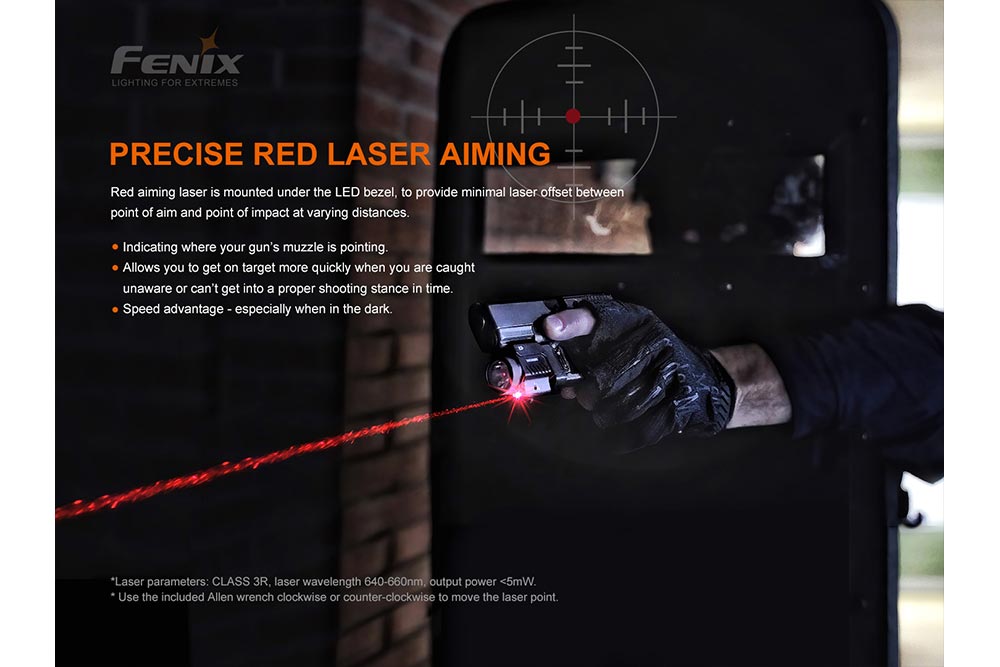 Fenix GL22 Tactical LED Light with Red Laser - Hazy Fly Fishing