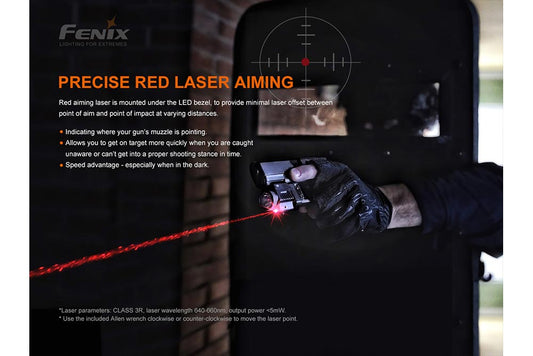 Fenix GL22 Tactical LED Light with Red Laser - Hazy Fly Fishing