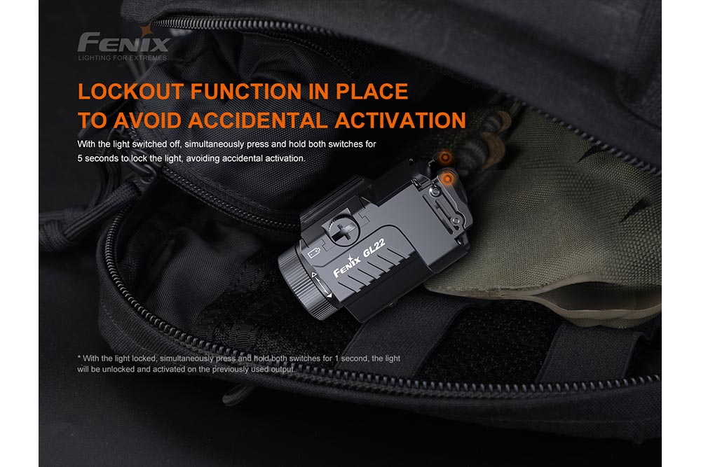 Fenix GL22 Tactical LED Light with Red Laser - Hazy Fly Fishing