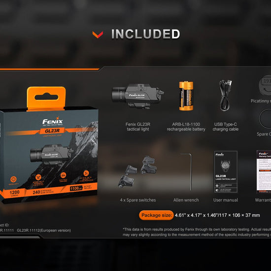 Fenix GL23R Green Laser Tactical Light - Hazy Fly Fishing