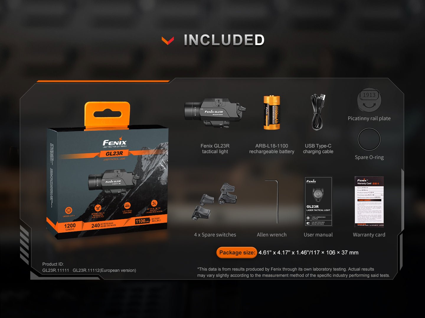 Fenix GL23R Green Laser Tactical Light - Hazy Fly Fishing