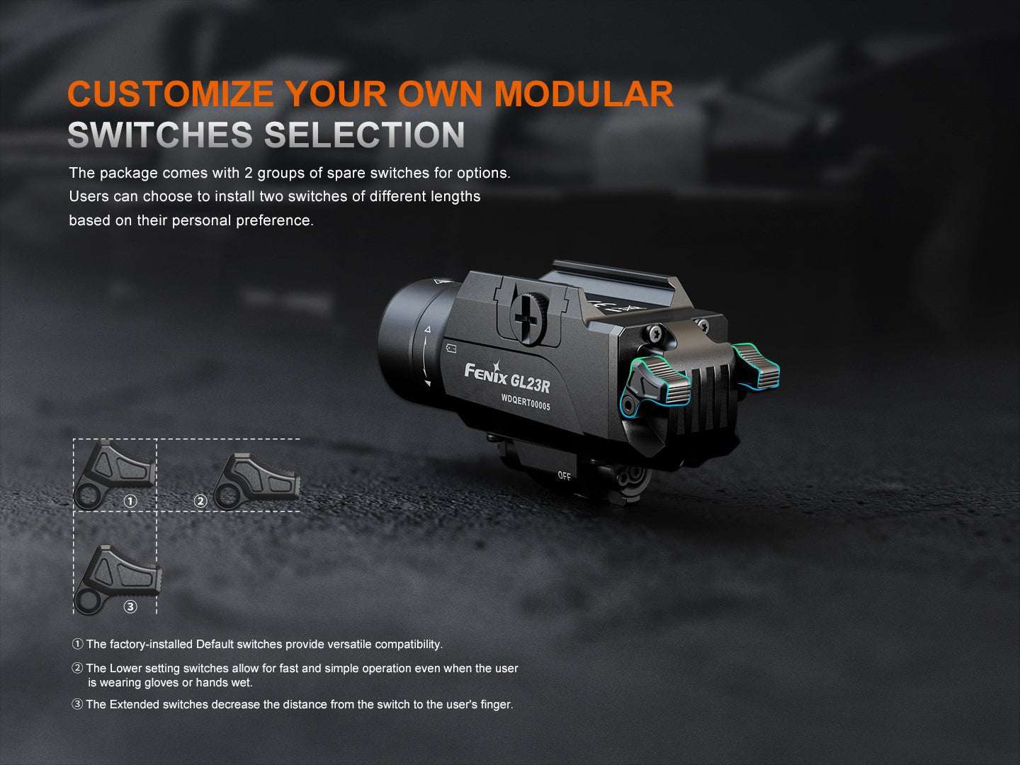 Fenix GL23R Green Laser Tactical Light - Hazy Fly Fishing