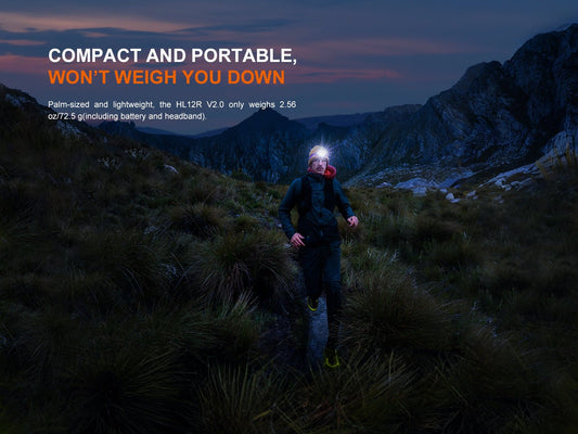 Fenix HL12R V2 Ultralight Outdoor Rechargeable Headlamp - Hazy Fly Fishing