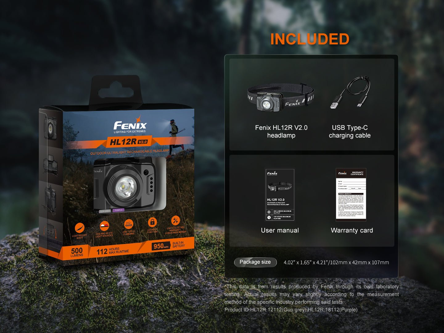 Fenix HL12R V2 Ultralight Outdoor Rechargeable Headlamp - Hazy Fly Fishing