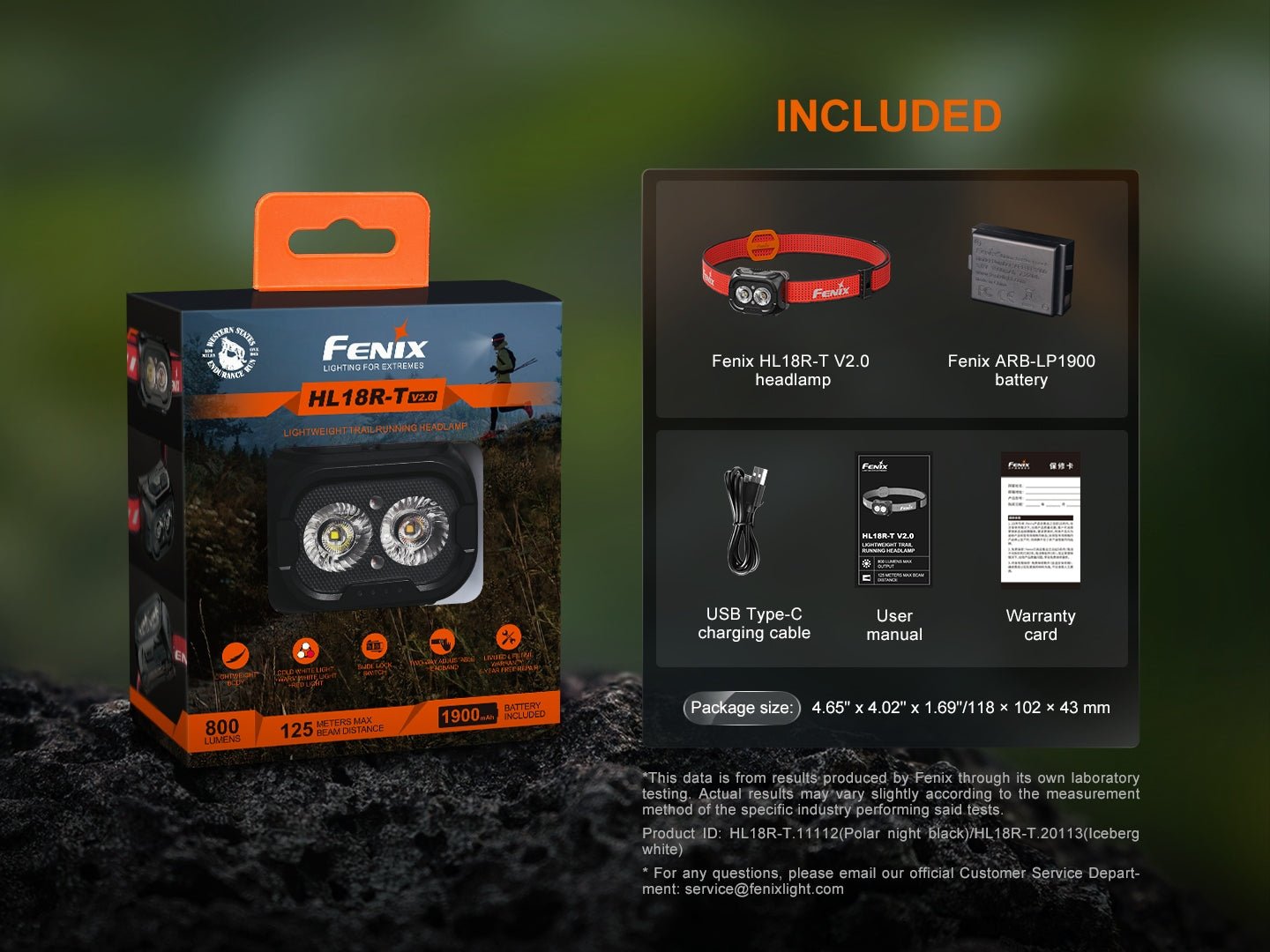 Fenix HL18R - T V2 Lightweight Trail Running Headlamp - Hazy Fly Fishing