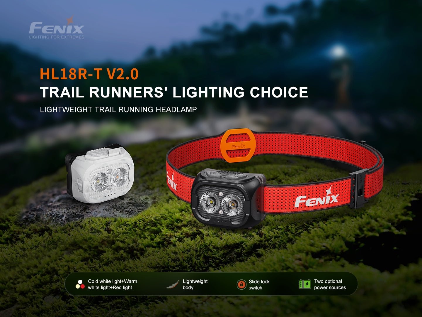 Fenix HL18R - T V2 Lightweight Trail Running Headlamp - Hazy Fly Fishing