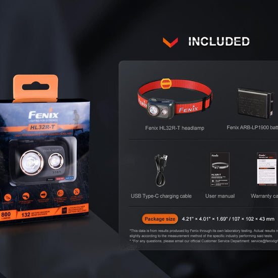 Fenix HL32R - T Trail Running LED Headlamp - 800 Lumens - Hazy Fly Fishing