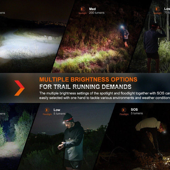 Fenix HL32R - T Trail Running LED Headlamp - 800 Lumens - Hazy Fly Fishing