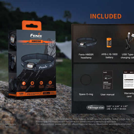 Fenix HM55R Lightweight Multi-LED Headlamp - Hazy Fly Fishing