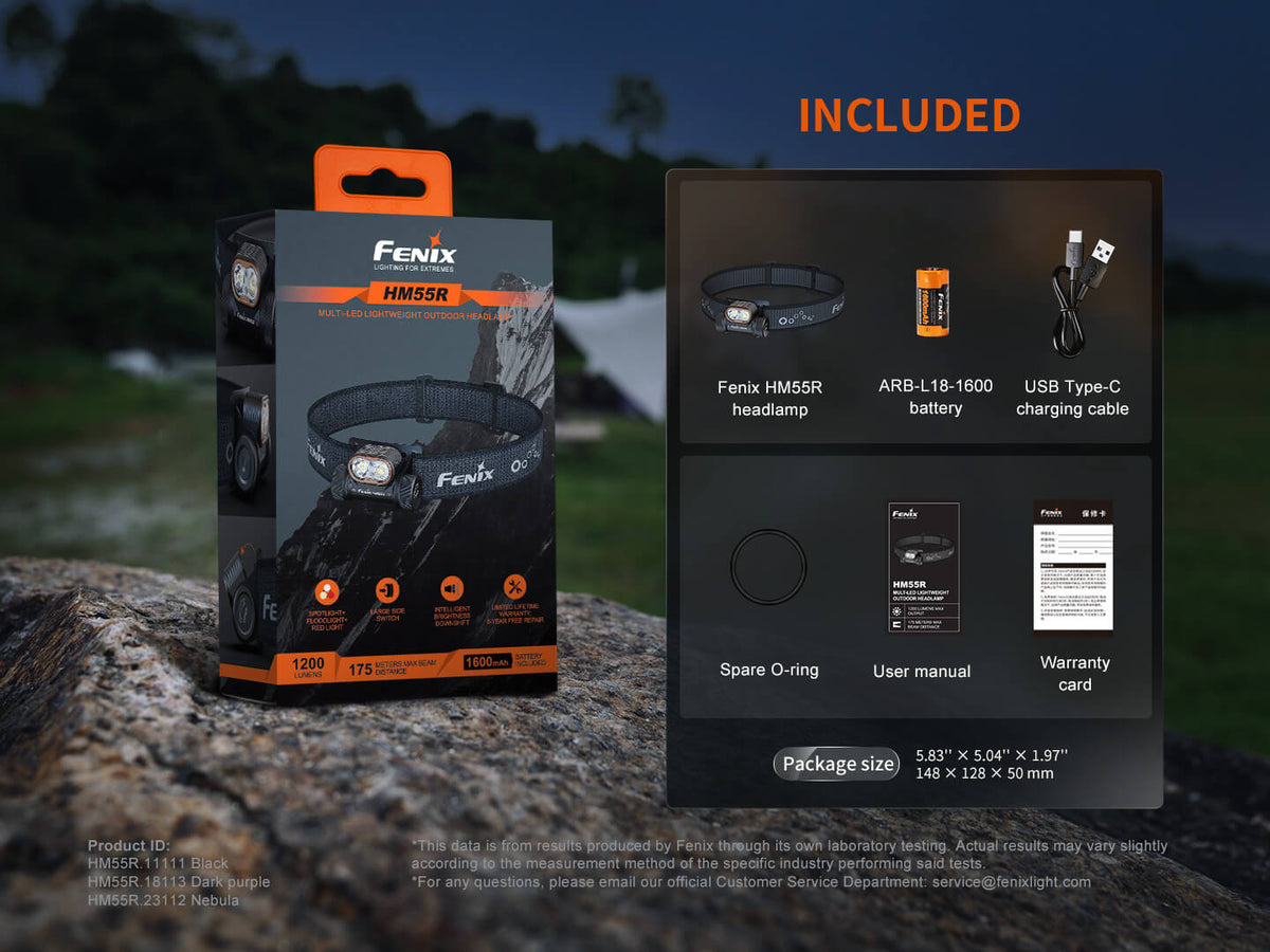 Fenix HM55R Lightweight Multi-LED Headlamp - Hazy Fly Fishing