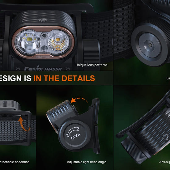 Fenix HM55R Lightweight Multi-LED Headlamp - Hazy Fly Fishing