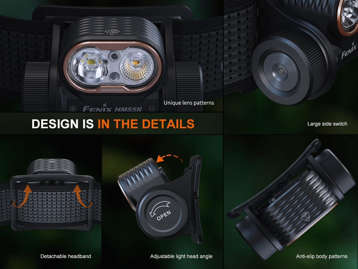 Fenix HM55R Lightweight Multi-LED Headlamp - Hazy Fly Fishing