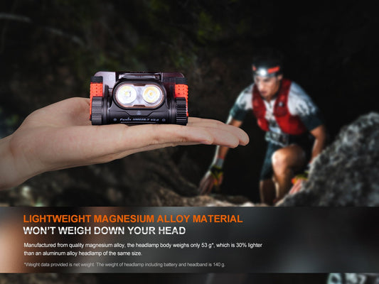 Fenix HM65R - T V2 Rechargeable Lightweight Trail Running Headlamp - Hazy Fly Fishing
