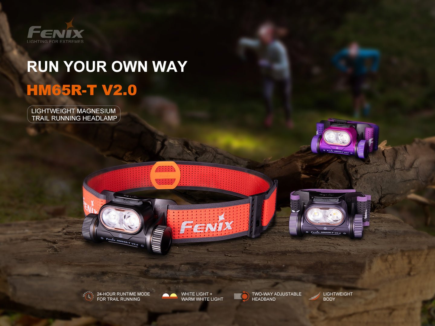 Fenix HM65R - T V2 Rechargeable Lightweight Trail Running Headlamp - Hazy Fly Fishing