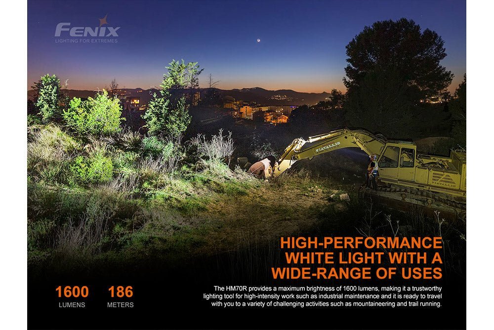 Fenix HM70R Rechargeable LED Headlamp - 1600 Lumens - Hazy Fly Fishing