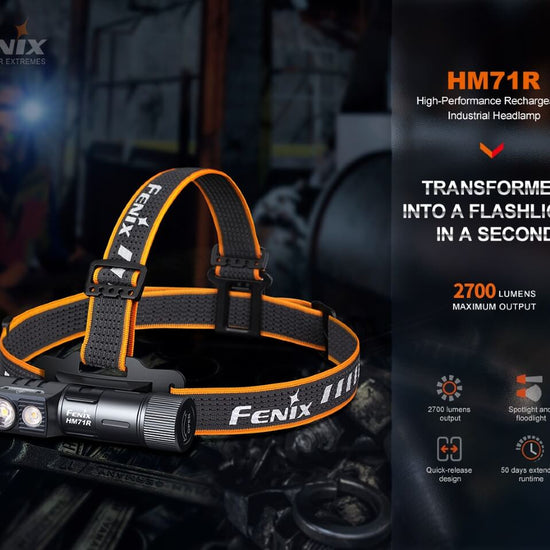 Fenix HM71R Rechargeable Industrial LED Headlamp - Hazy Fly Fishing
