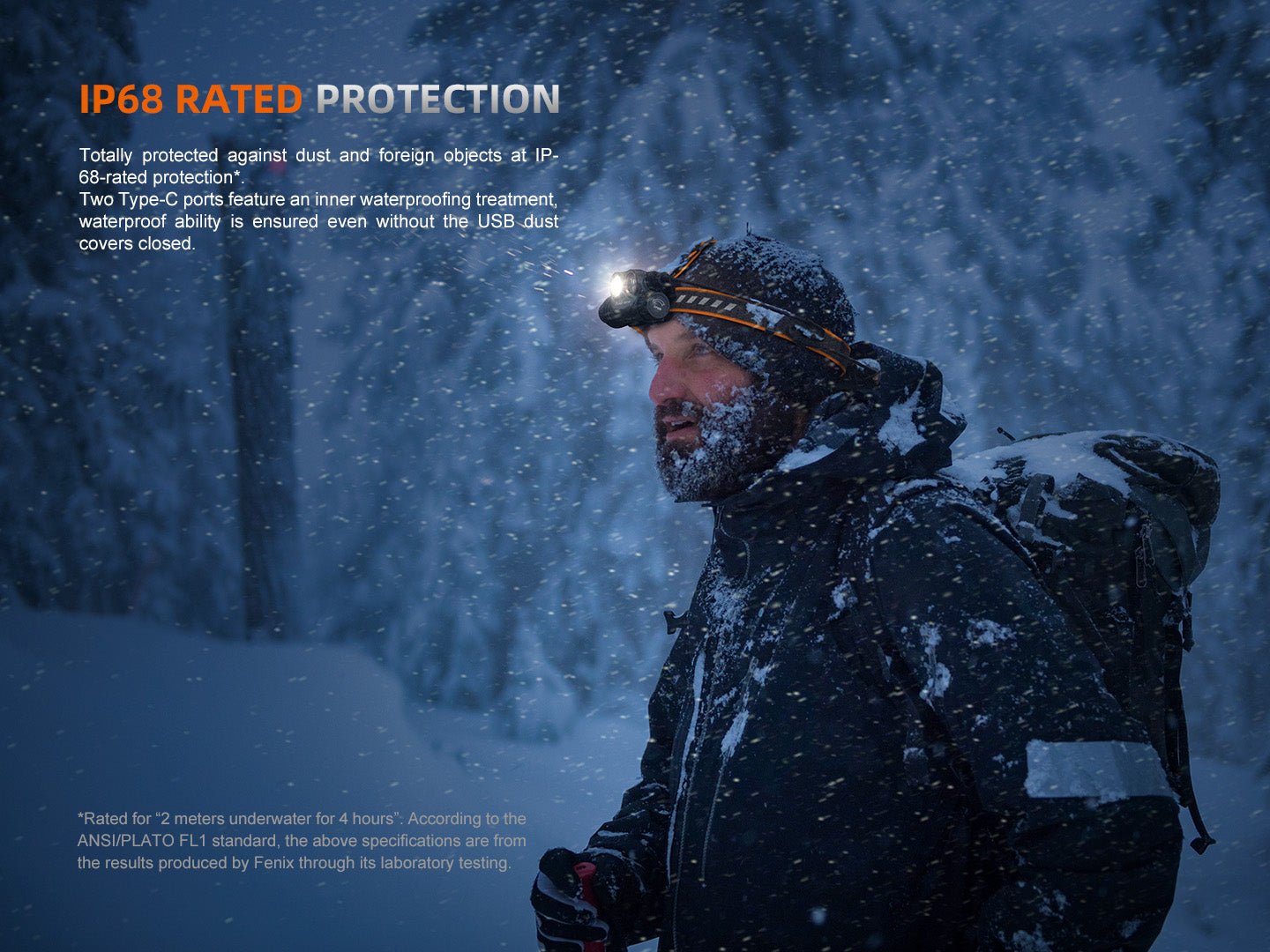 Fenix HM75R Rechargeable Industrial Headlamp - 1600 Lumens - Hazy Fly Fishing