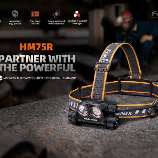 Fenix HM75R Rechargeable Industrial Headlamp - 1600 Lumens - Hazy Fly Fishing
