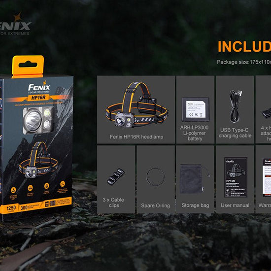 Fenix HP16R Rechargeable Headlamp - 1250 Lumens - Hazy Fly Fishing