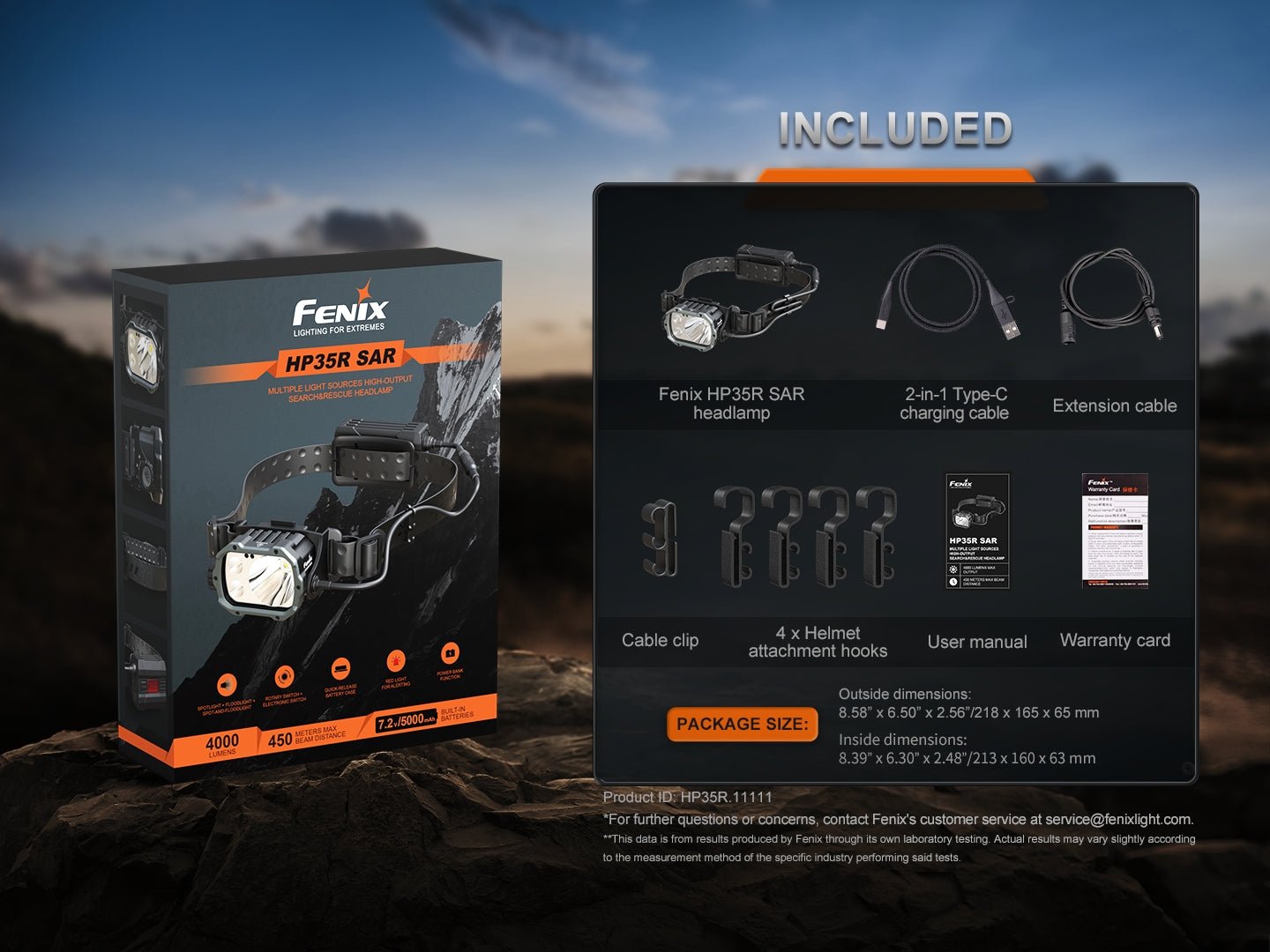 Fenix HP35R Search and Rescue Headlamp - Hazy Fly Fishing