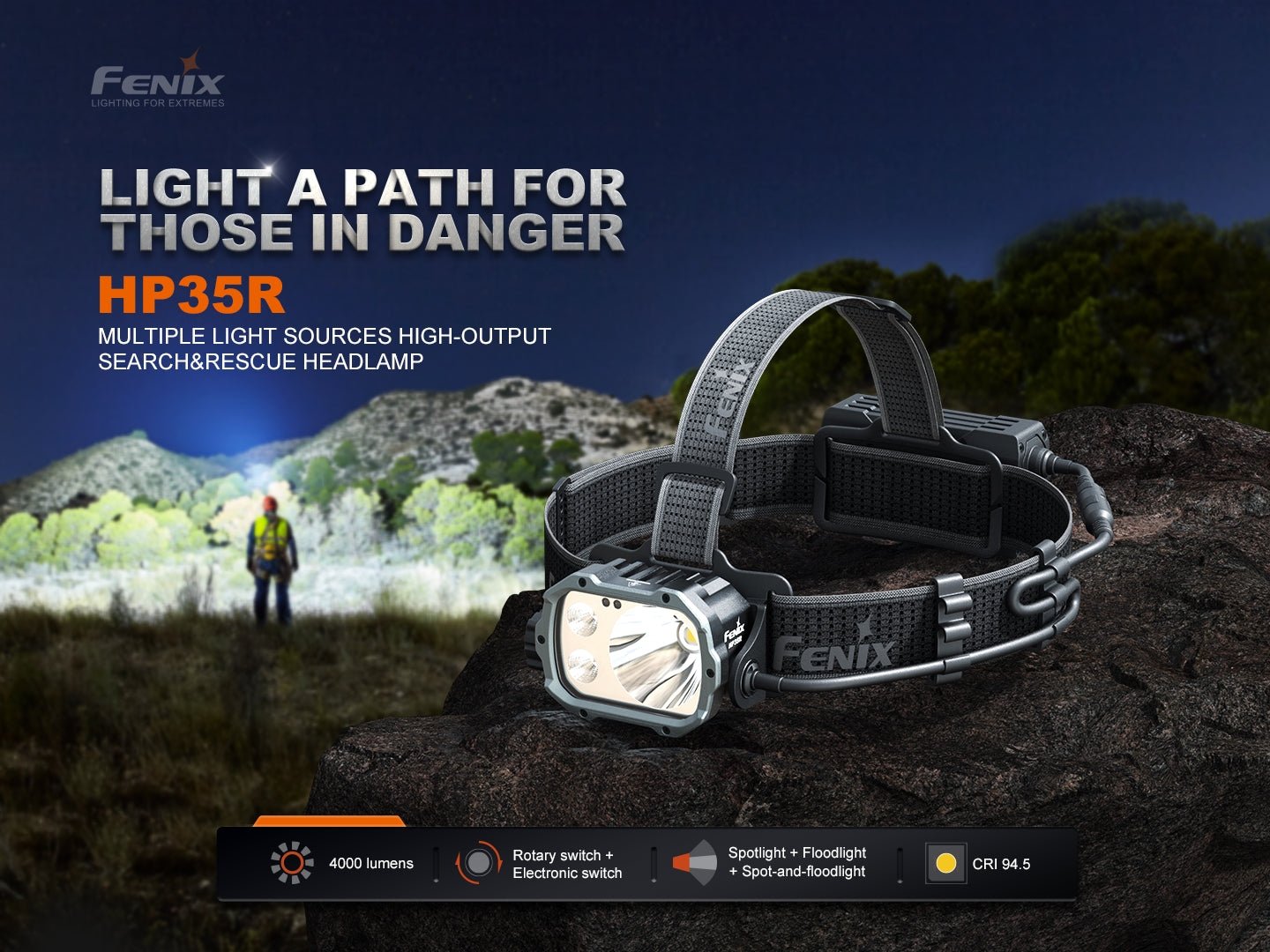 Fenix HP35R Search and Rescue Headlamp - Hazy Fly Fishing