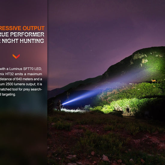 Fenix HT32 Hunting Flashlight with Red & Green Output - Hazy Fly Fishing