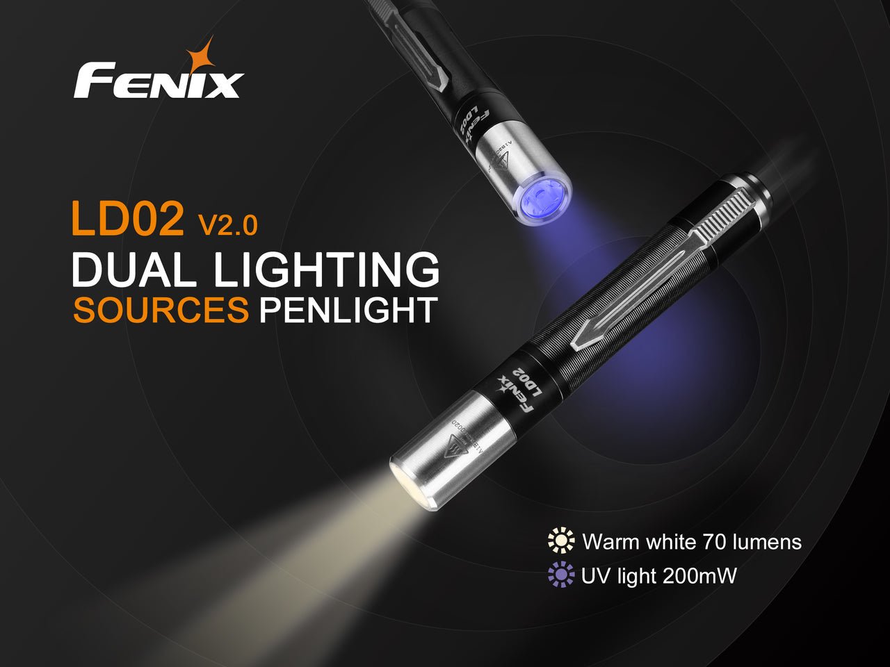 Fenix LD02 V2.0 EDC LED Penlight with UV Lighting - Hazy Fly Fishing